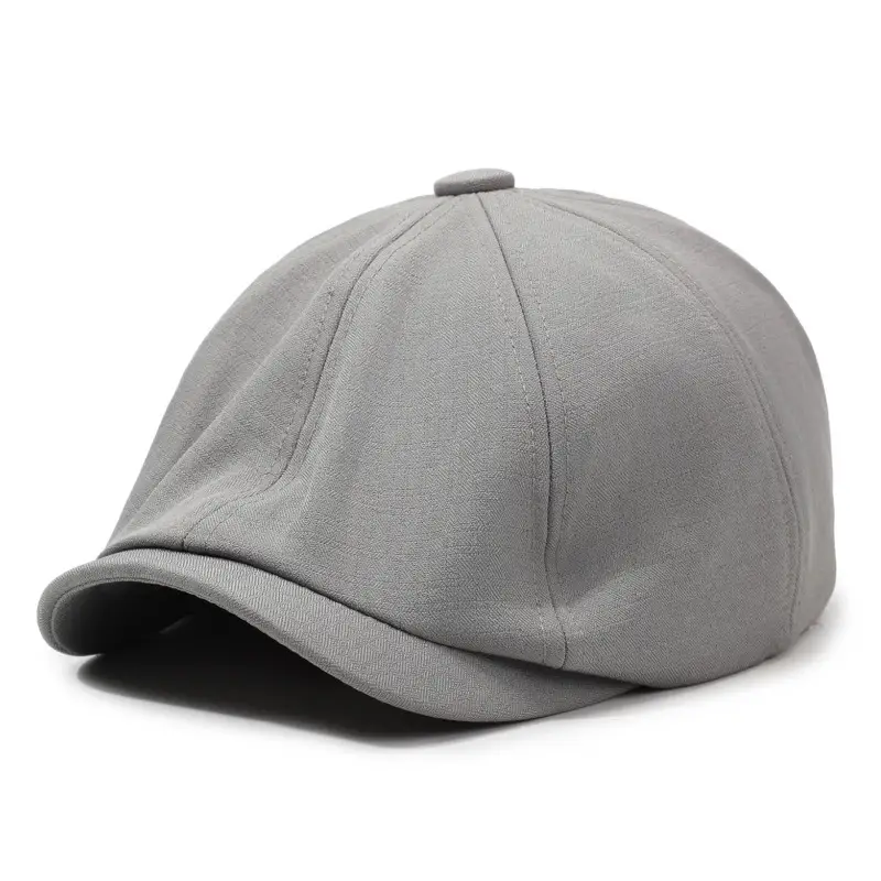 Gray Octagonal Cap for Men Women Casual Spring Summer - Image 2