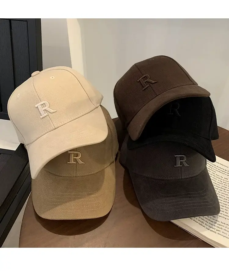 Women's Beige Embroidered Baseball Cap Extra Large — feature 8