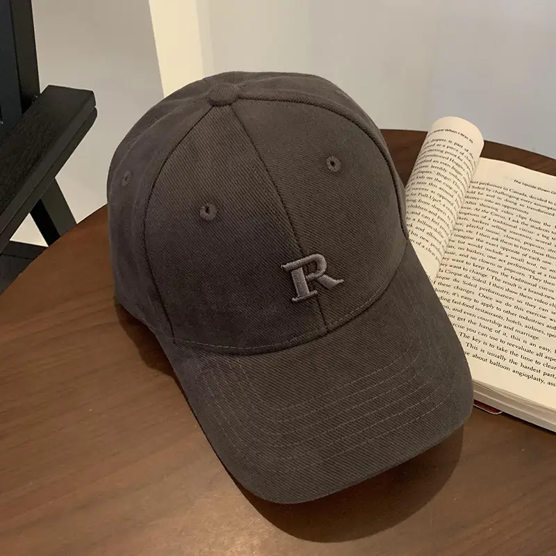 Women's Beige Embroidered Baseball Cap Extra Large - Image 4