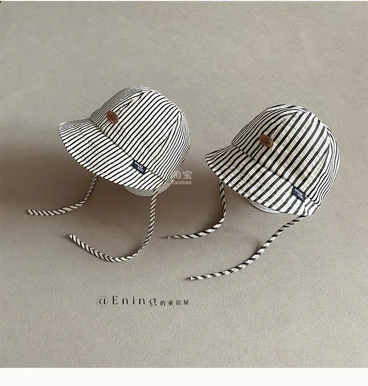 2025 New South Korea Baby Striped Sun Visor Hats — feature 12
