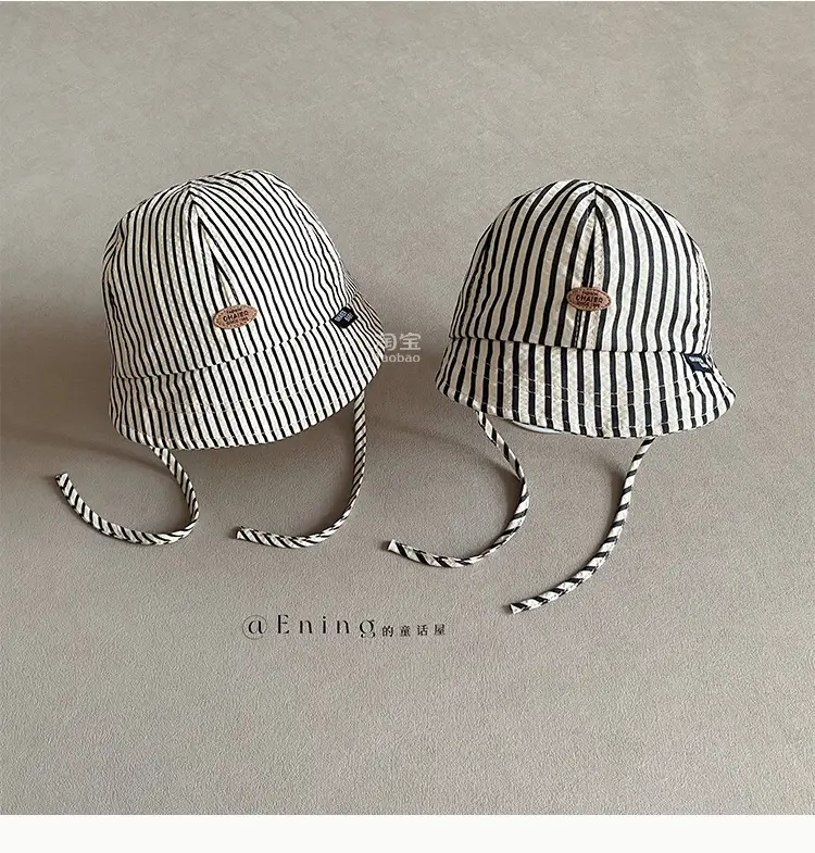 2025 New South Korea Baby Striped Sun Visor Hats — feature 13