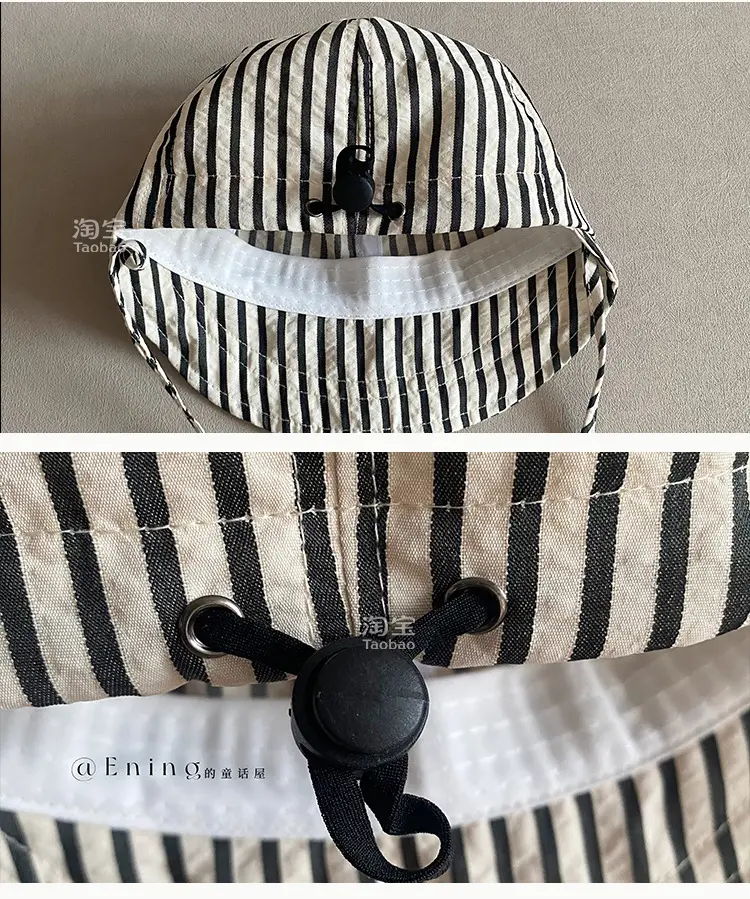 2025 New South Korea Baby Striped Sun Visor Hats — feature 3