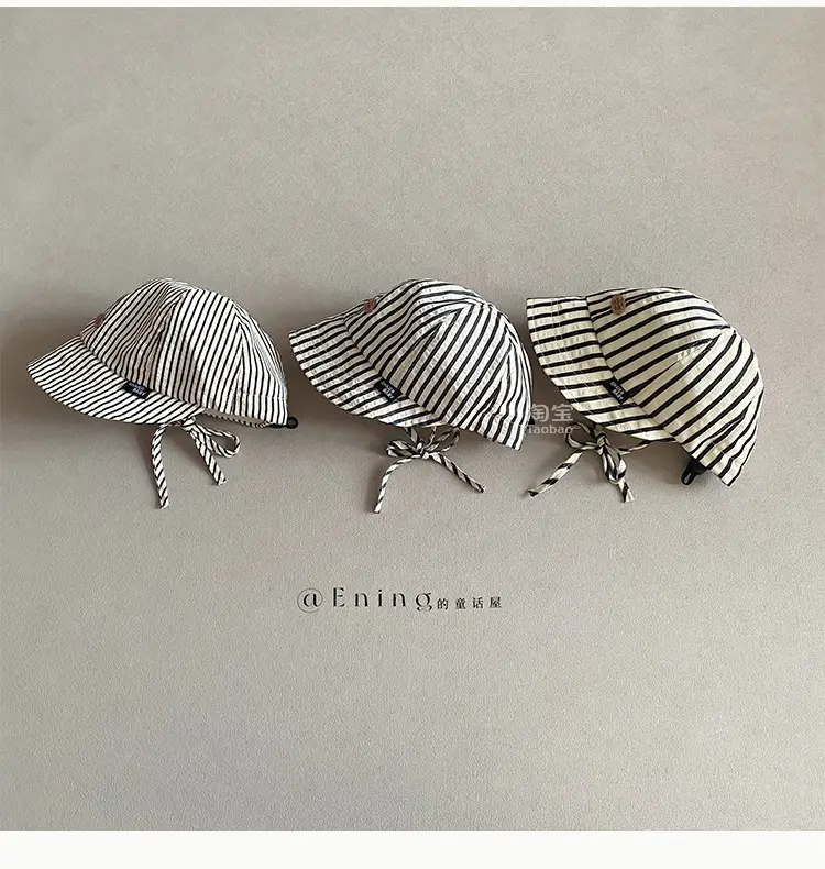 2025 New South Korea Baby Striped Sun Visor Hats — feature 7