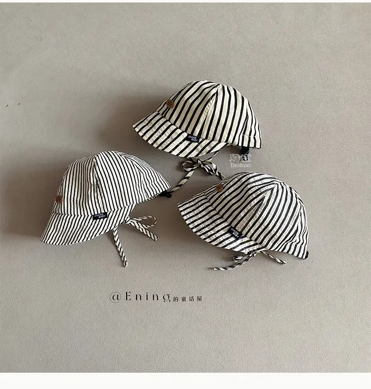 2025 New South Korea Baby Striped Sun Visor Hats — feature 9