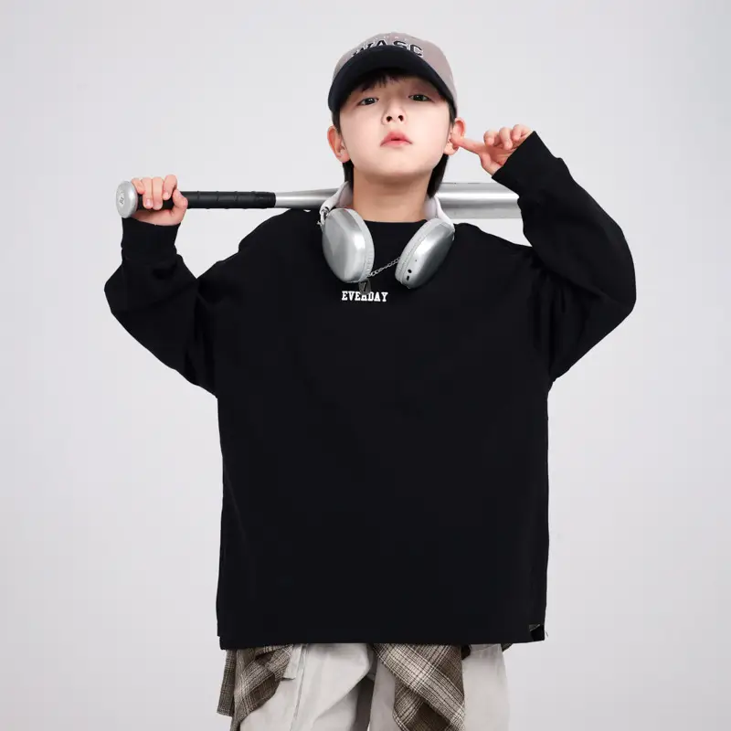 Autumn Loose Cotton T-Shirt for Boys Medium Large - Image 6