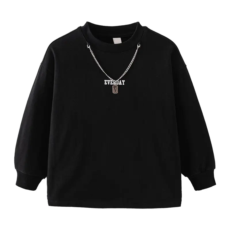 Autumn Loose Cotton T-Shirt for Boys Medium Large - Image 7