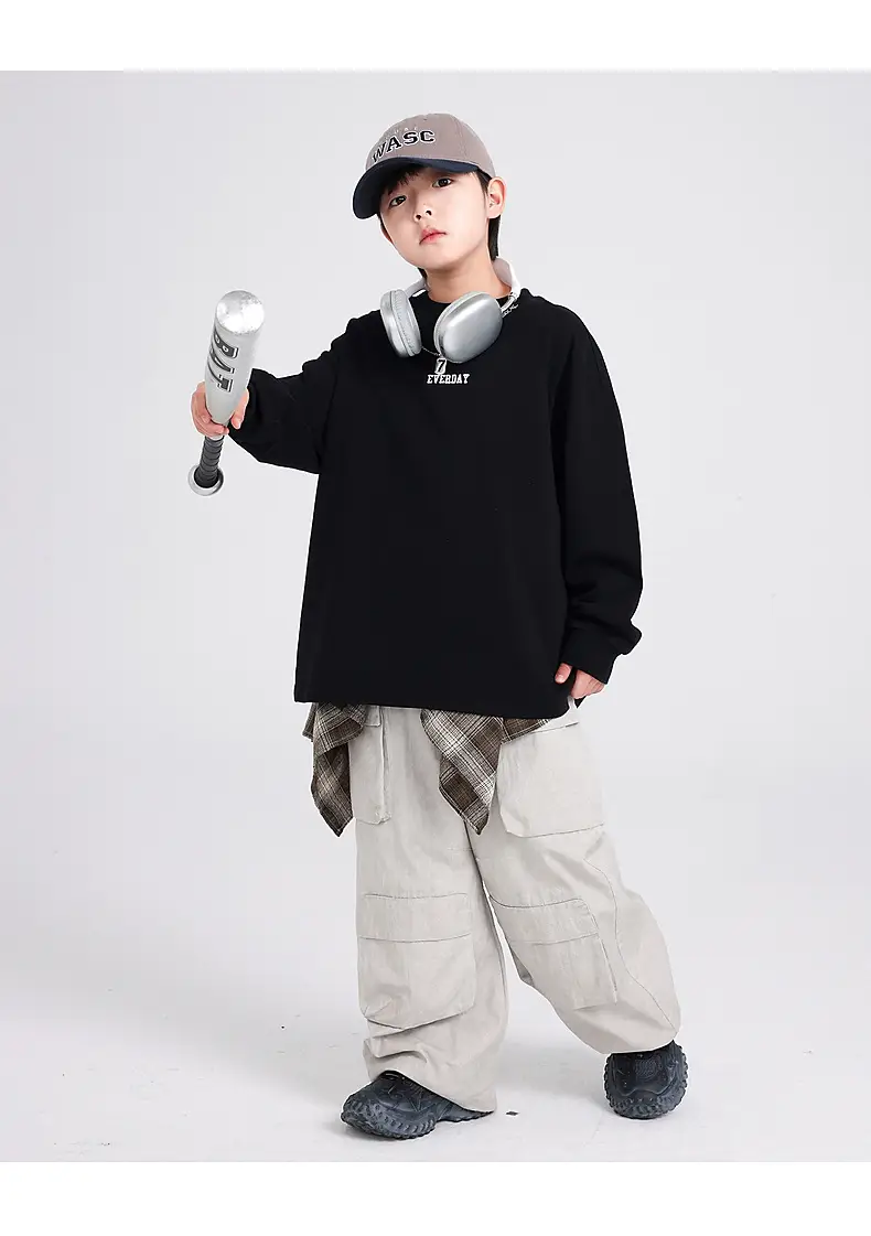 Autumn Loose Cotton T-Shirt for Boys Medium Large — feature 20