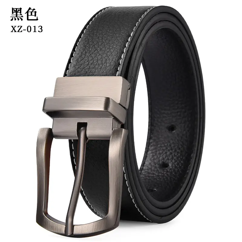 Men's Brown Pin Buckle Leather Belt XZ-013