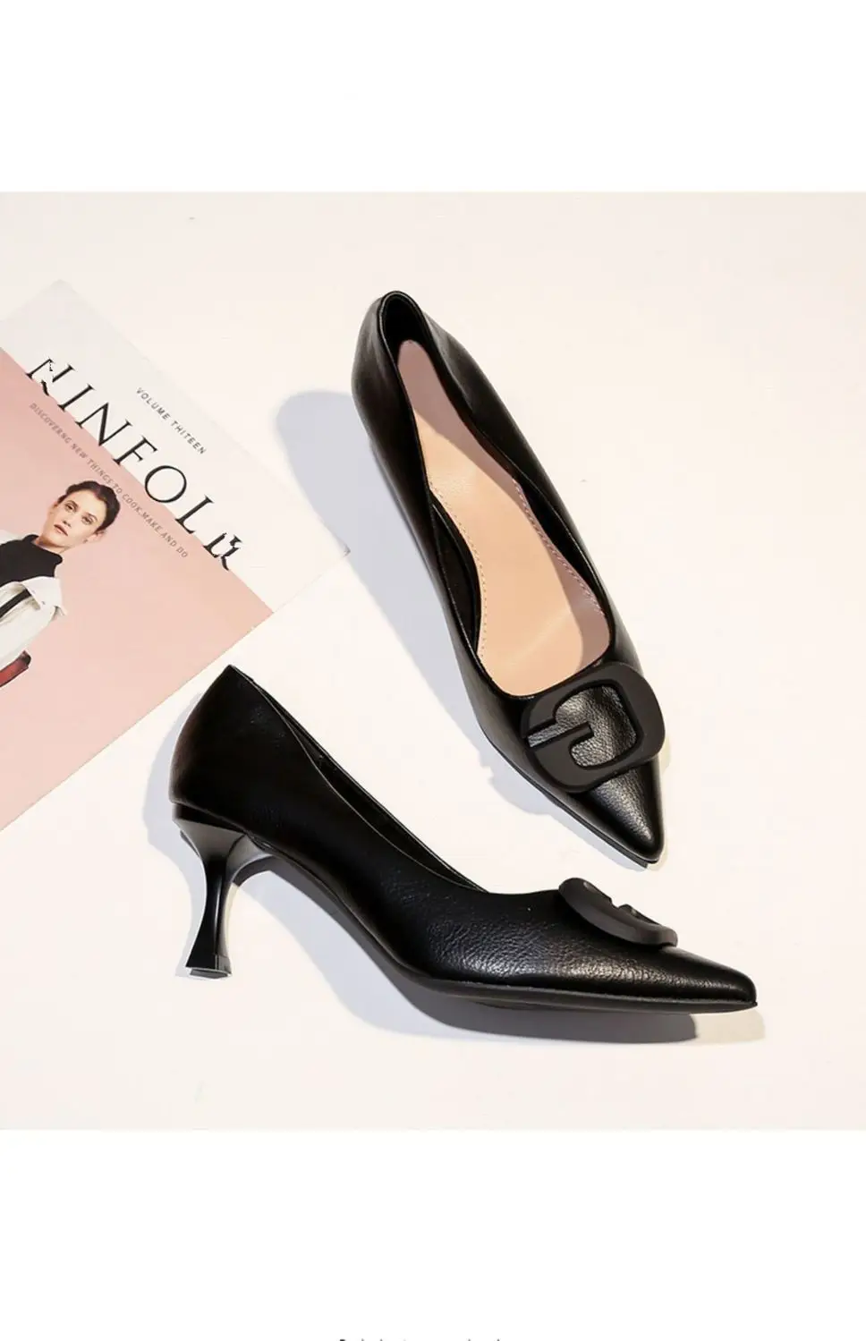2026 Spring and Autumn New Versatile Black High Heels Women's Stiletto Sexy Young European and American French Style Professional Work Shoes — feature 11