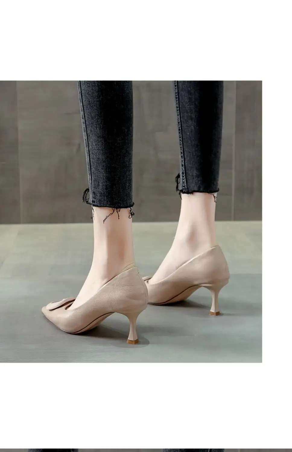 2026 Spring and Autumn New Versatile Black High Heels Women's Stiletto Sexy Young European and American French Style Professional Work Shoes — feature 2