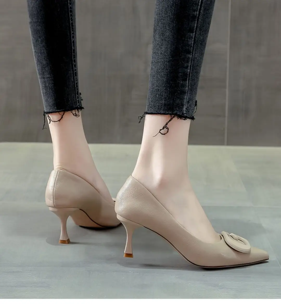 2026 Spring and Autumn New Versatile Black High Heels Women's Stiletto Sexy Young European and American French Style Professional Work Shoes — feature 3