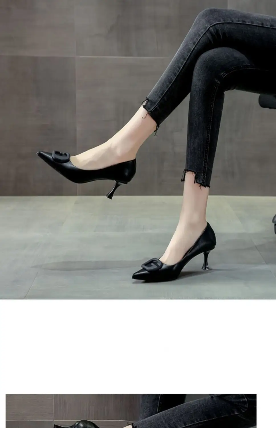 2026 Spring and Autumn New Versatile Black High Heels Women's Stiletto Sexy Young European and American French Style Professional Work Shoes — feature 4
