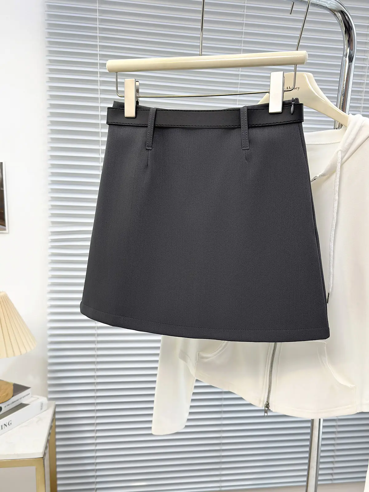 Black Belted Short Skirt for Women Casual Wear - Image 5