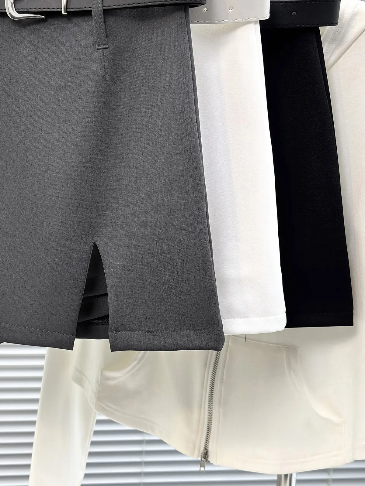 Black Belted Short Skirt for Women Casual Wear — feature 10