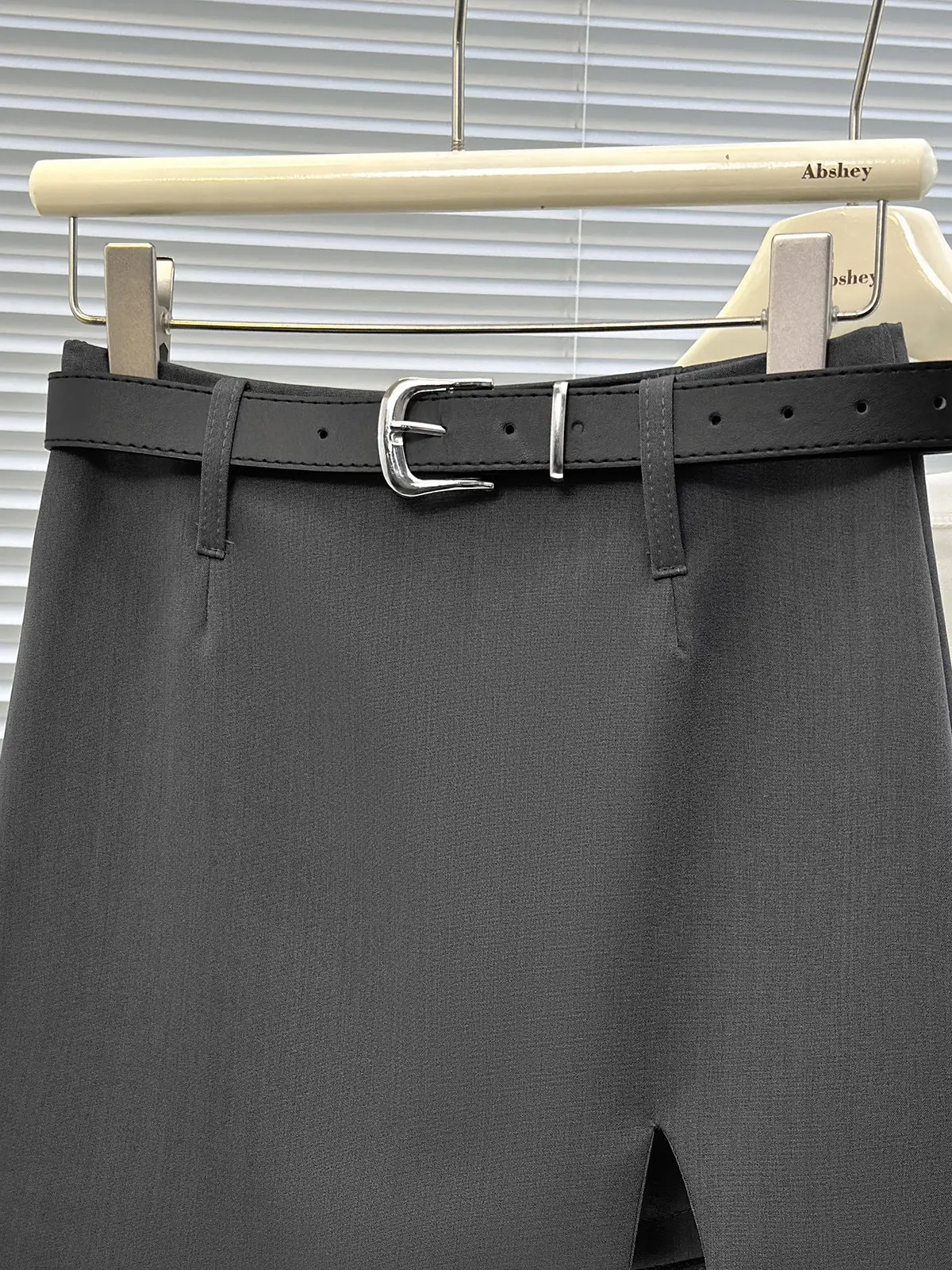 Black Belted Short Skirt for Women Casual Wear — feature 7