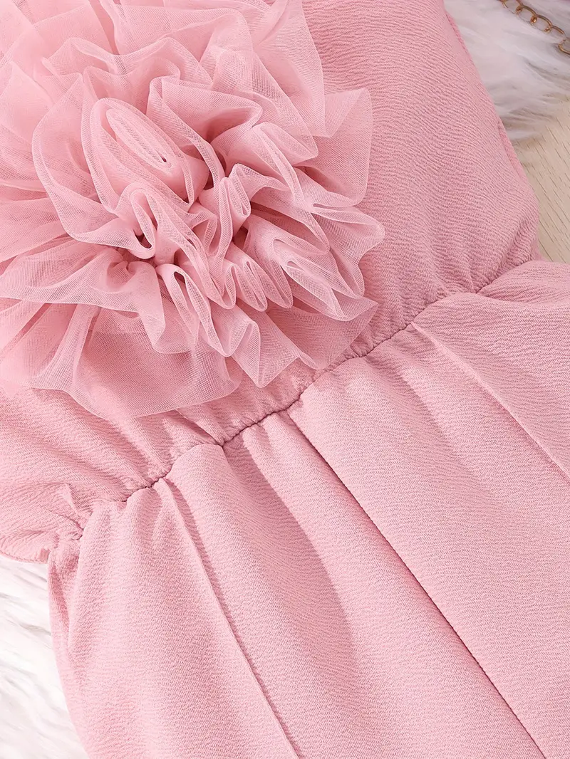 Girls' Handmade Flower Micro Trousers Spring Summer - Image 4