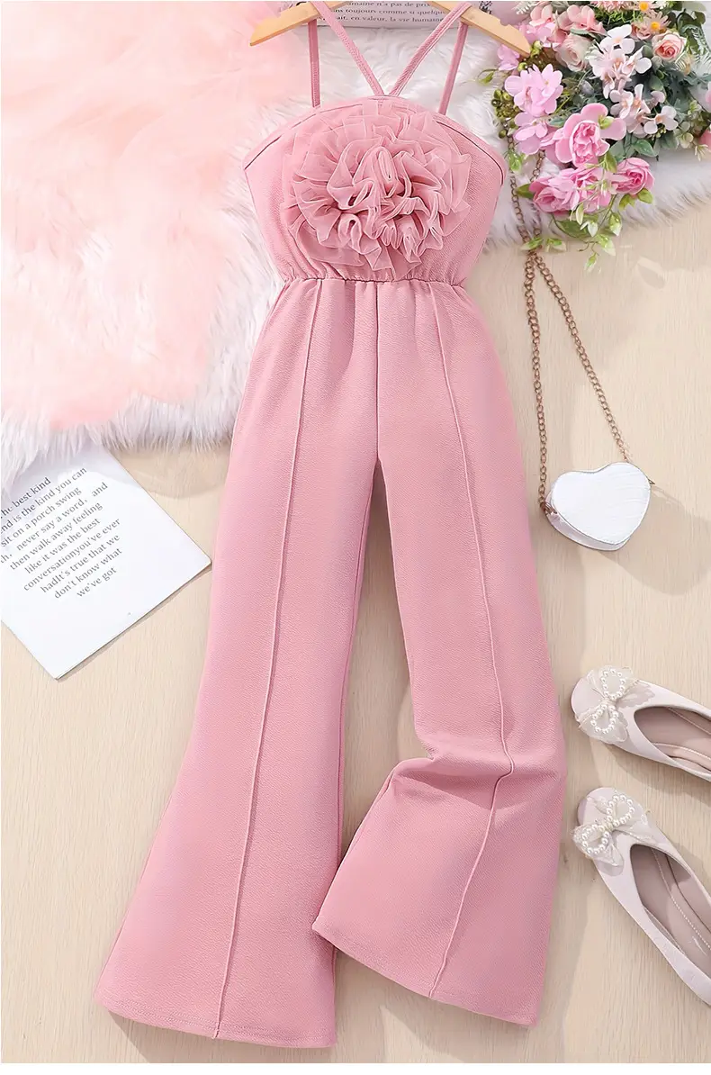 Girls' Handmade Flower Micro Trousers Spring Summer — feature 2