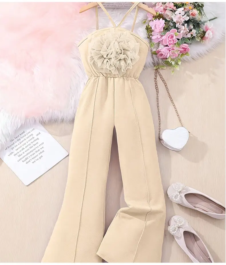 Girls' Handmade Flower Micro Trousers Spring Summer — feature 5