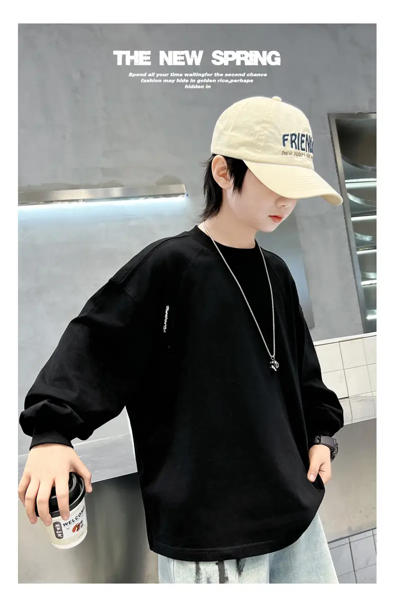 Spring Boys Long Sleeve T-Shirt White Medium Large — feature 14