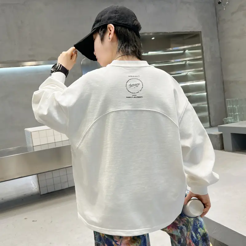 Spring Boys Long Sleeve T-Shirt White Medium Large — feature 3