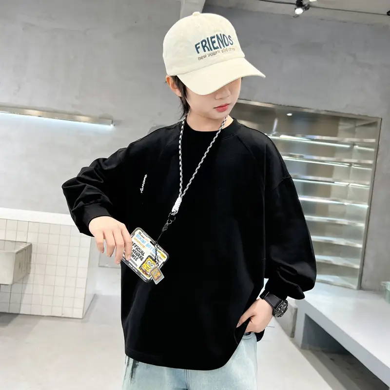 Spring Boys Long Sleeve T-Shirt White Medium Large — feature 5