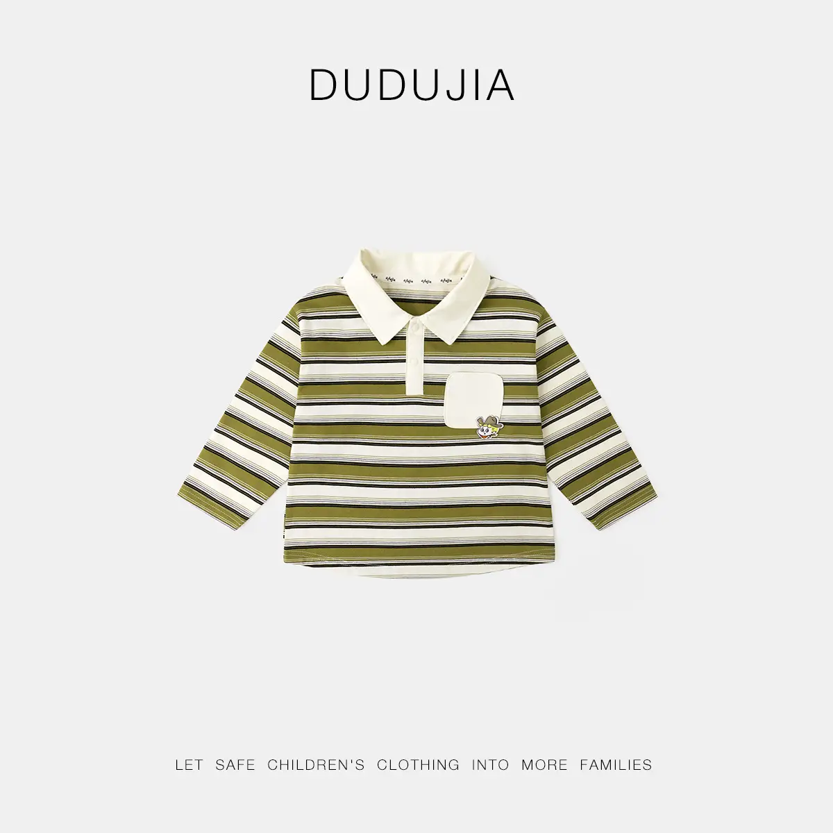 Doodle Boys Striped Polo Collar T-Shirt Spring New - Image 8