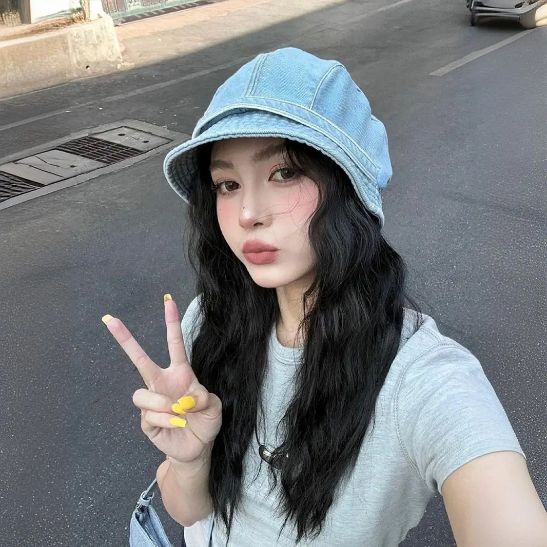 Vintage Denim Duck Cap for Women Spring Summer - Image 3