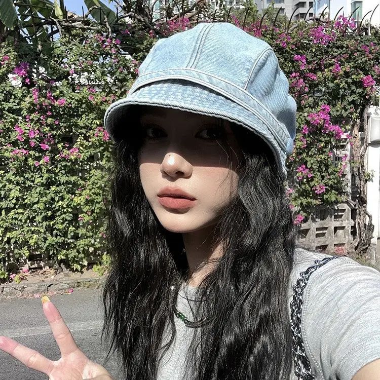 Vintage Denim Duck Cap for Women Spring Summer - Image 4