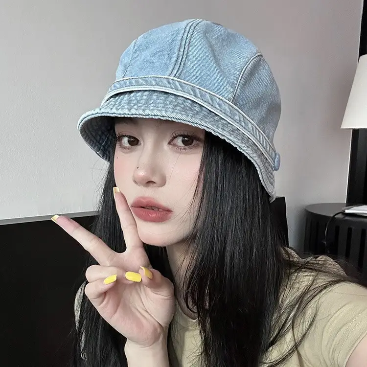 Vintage Denim Duck Cap for Women Spring Summer - Image 5