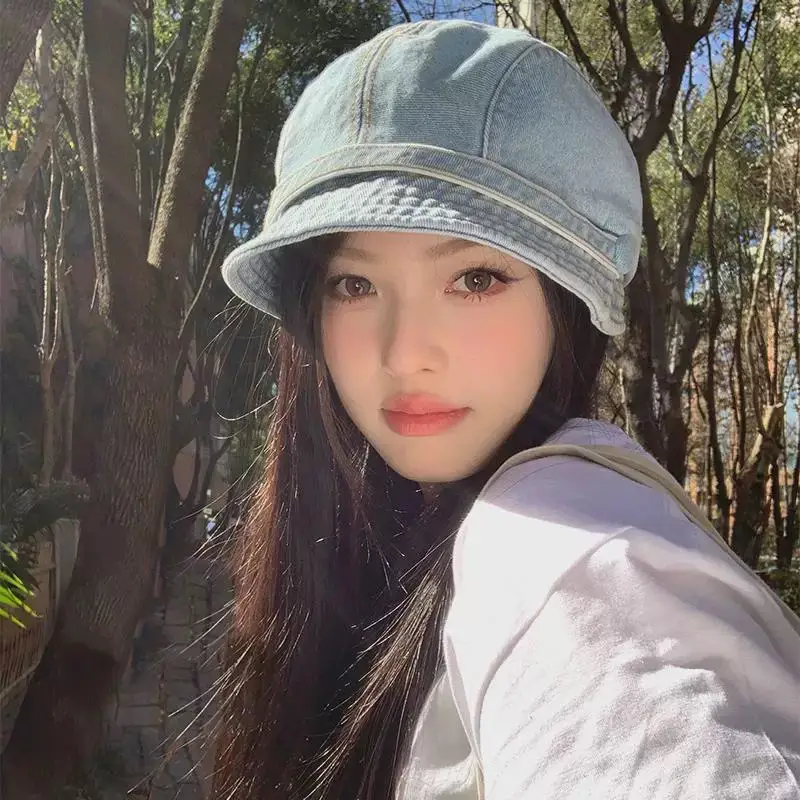 Vintage Denim Duck Cap for Women Spring Summer - Image 6