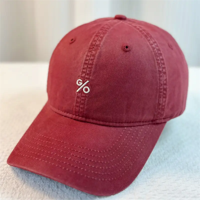 Purple Japanese Style Washed Cotton Cap Men Women - Image 5