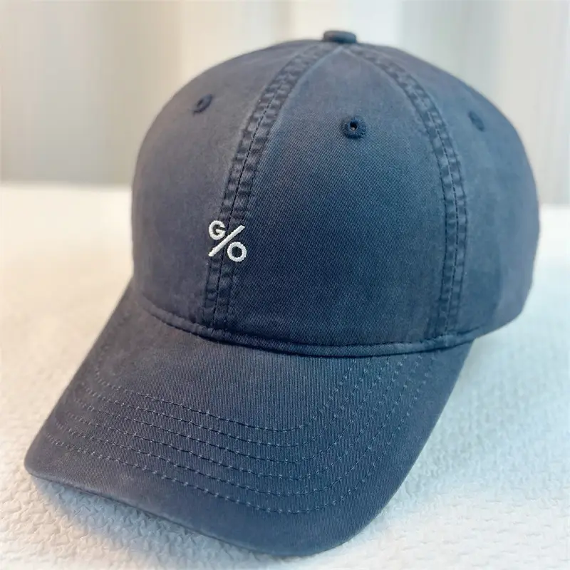 Purple Japanese Style Washed Cotton Cap Men Women - Image 7