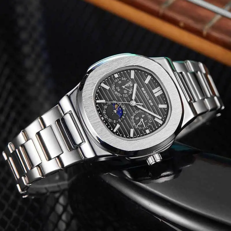 Men's Quartz Watch Blue Dial Waterproof High-End Wholesale - Image 7