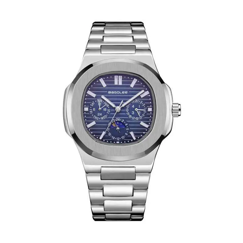 Men's Quartz Watch Blue Dial Waterproof High-End Wholesale - Image 2