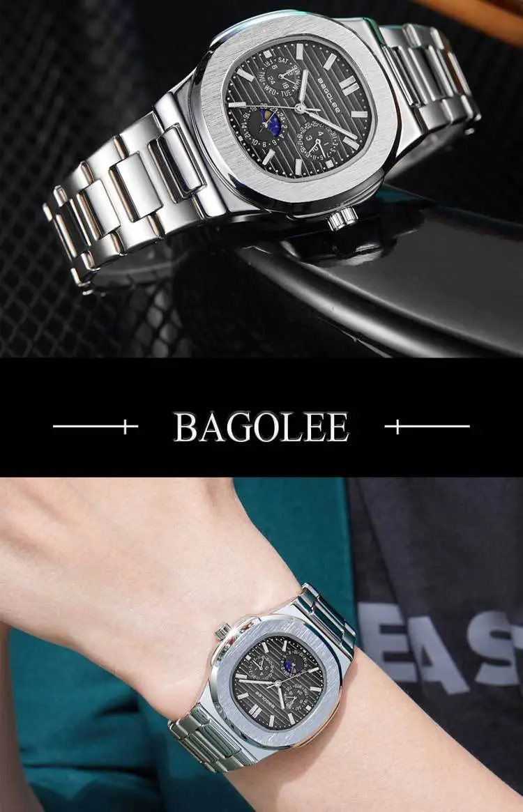 Men's Quartz Watch Blue Dial Waterproof High-End Wholesale — feature 10