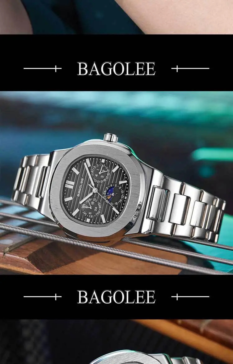 Men's Quartz Watch Blue Dial Waterproof High-End Wholesale — feature 11