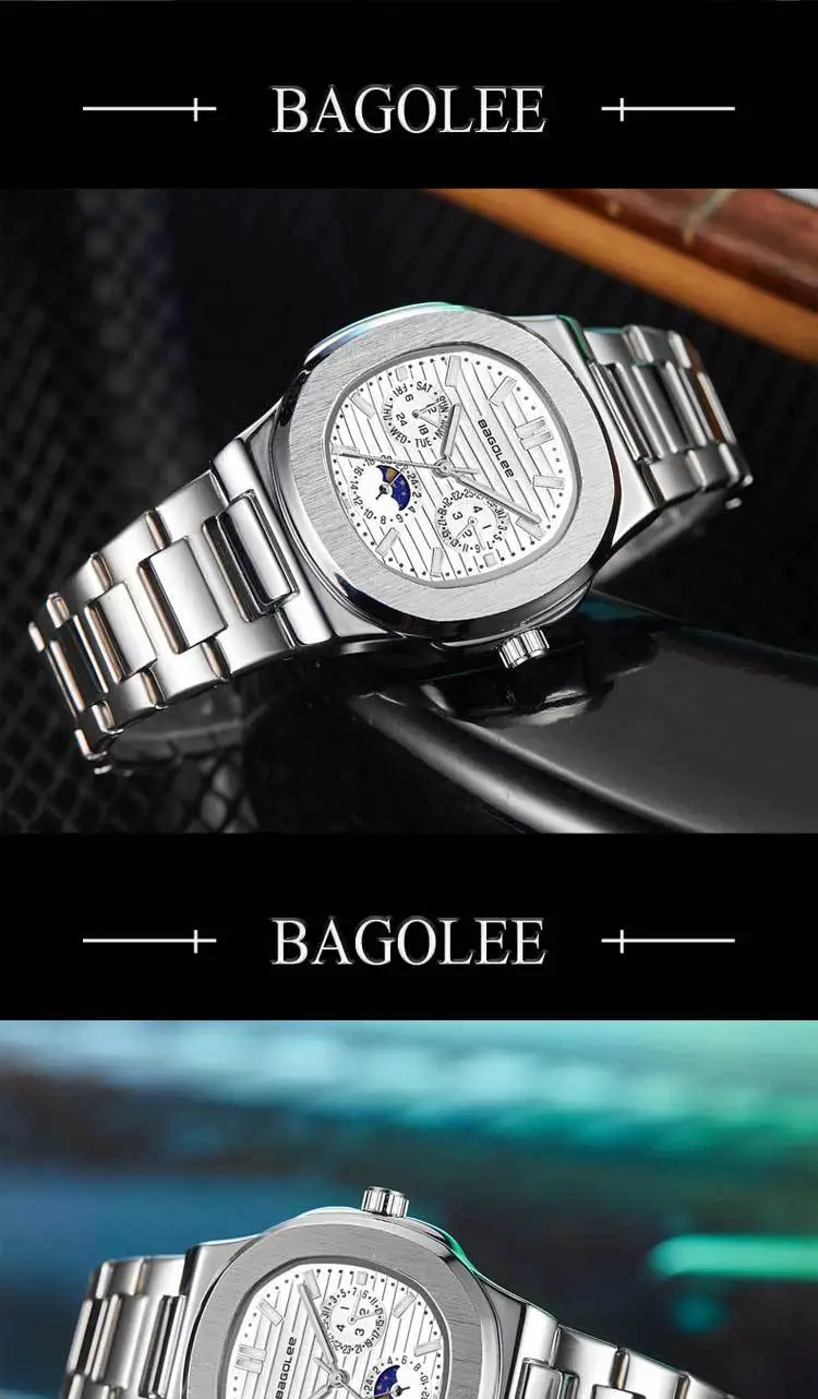 Men's Quartz Watch Blue Dial Waterproof High-End Wholesale — feature 15