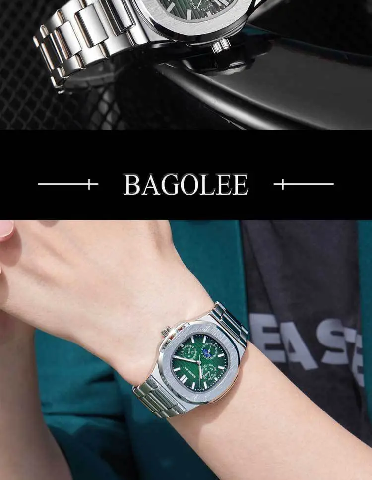 Men's Quartz Watch Blue Dial Waterproof High-End Wholesale — feature 8