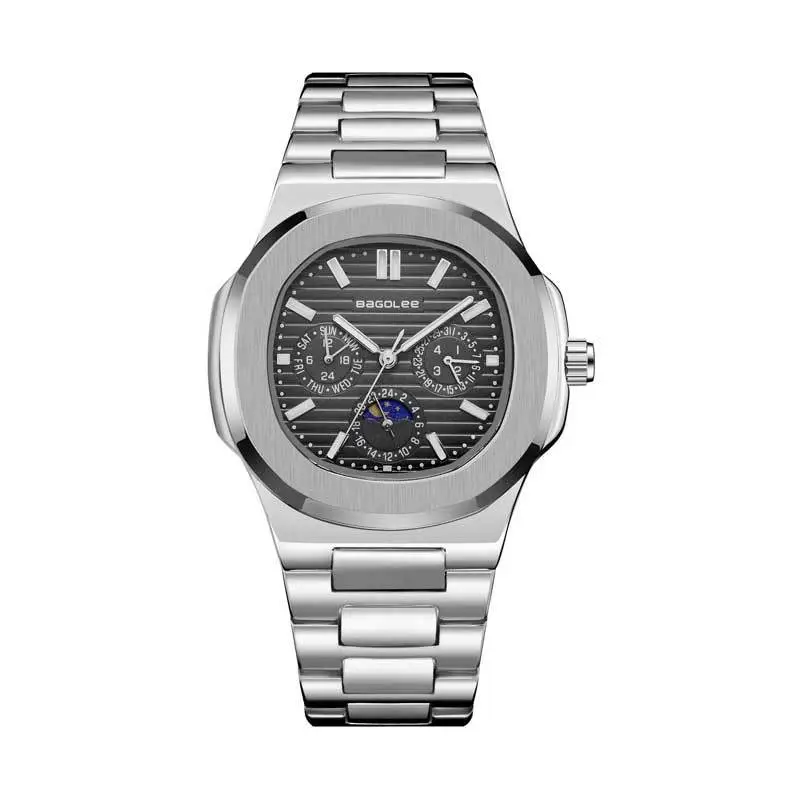 Men's Quartz Watch Blue Dial Waterproof High-End Wholesale - Image 3