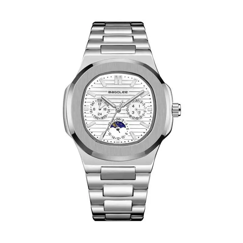 Men's Quartz Watch Blue Dial Waterproof High-End Wholesale - Image 4