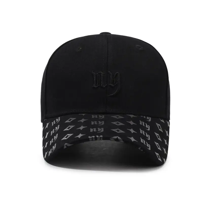 Men Embroidered Letter Baseball Cap Black - Image 13