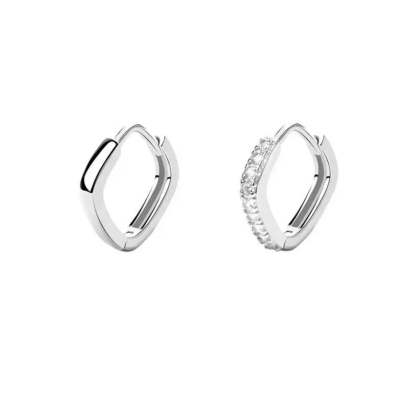 2025 New Diamond Earrings for Women Silver Round Ring - Image 7