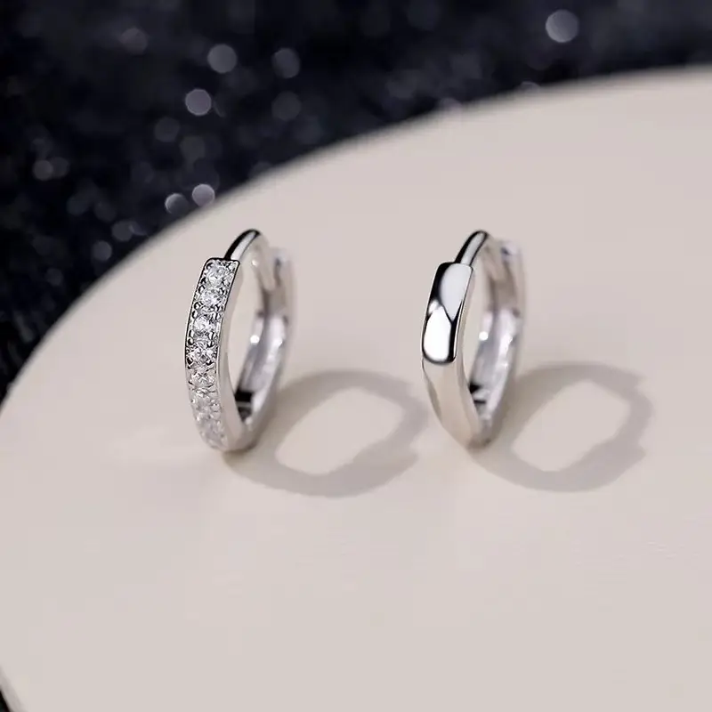 2025 New Diamond Earrings for Women Silver Round Ring — feature 4