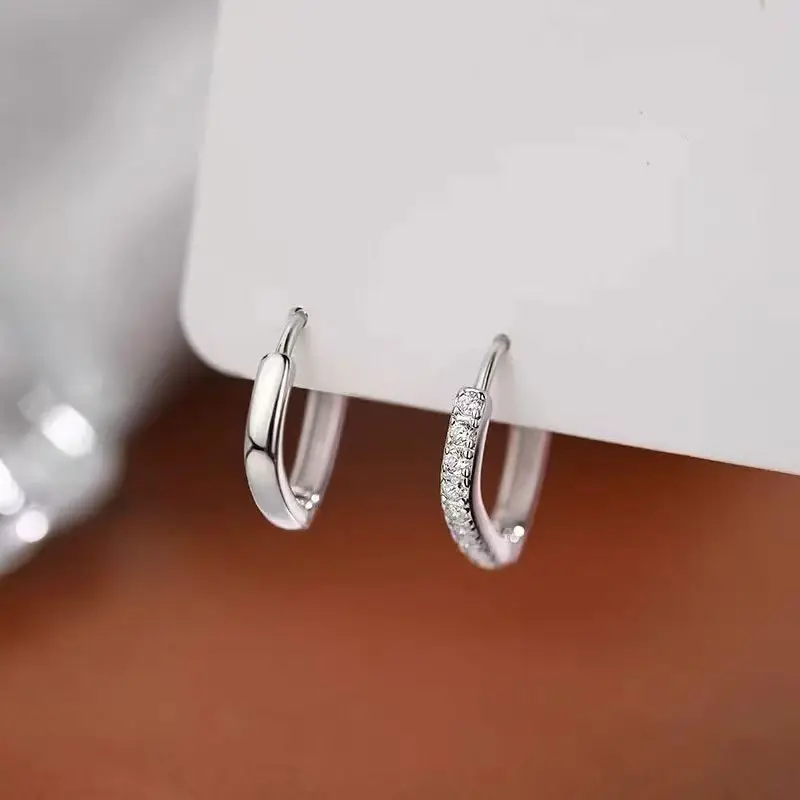 2025 New Diamond Earrings for Women Silver Round Ring — feature 5