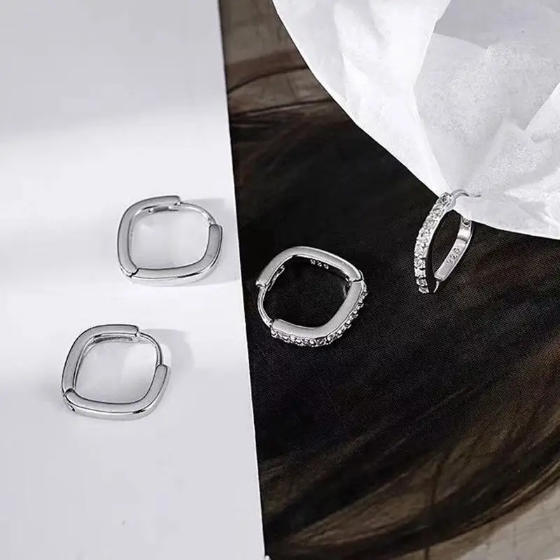 2025 New Diamond Earrings for Women Silver Round Ring — feature 7