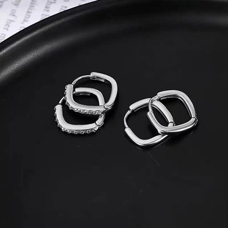 2025 New Diamond Earrings for Women Silver Round Ring — feature 8