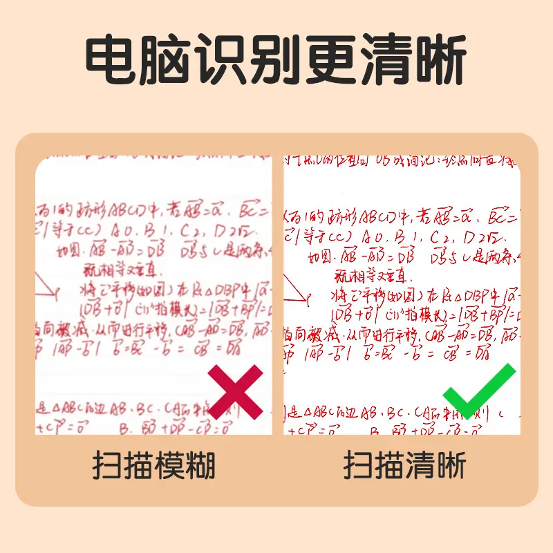 Deli S08-E students press gel pen high color value 0.5mmST head red error correction pen quick dry pen red pen