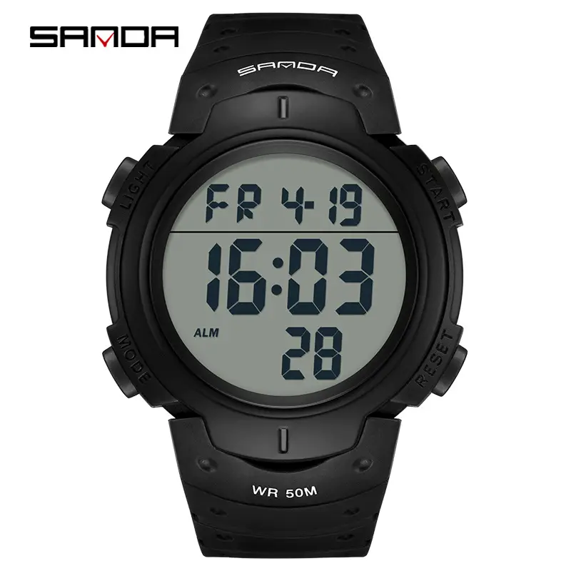 Sanda Digital Watch Men Green 60m Waterproof - Image 7