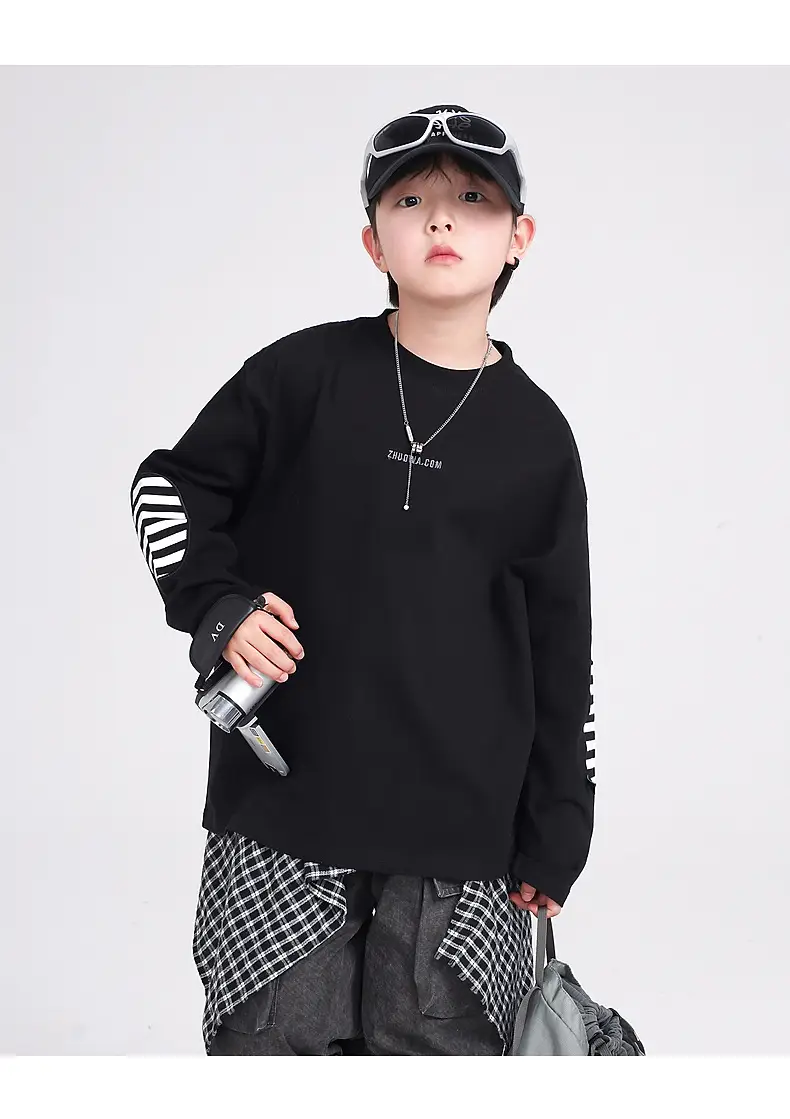 Boys Long Sleeve T-Shirt White Cotton 2025 Medium Large — feature 21