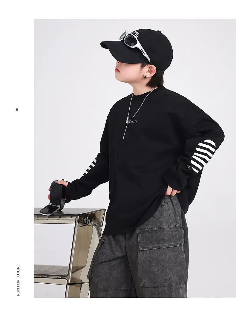 Boys Long Sleeve T-Shirt White Cotton 2025 Medium Large — feature 22